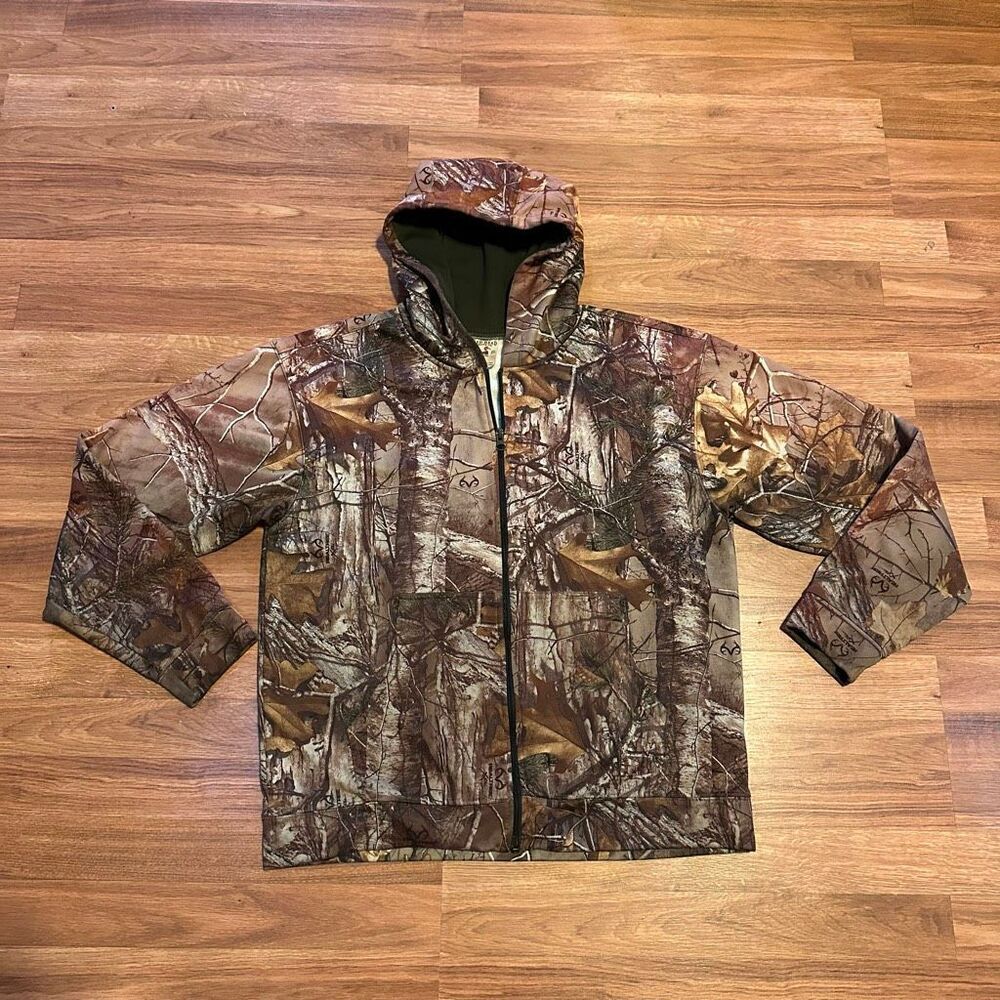 Camouflage Hoodie Full-Zip Red Head Brand Co. Hooded Jacket Shirt | Adult Size M